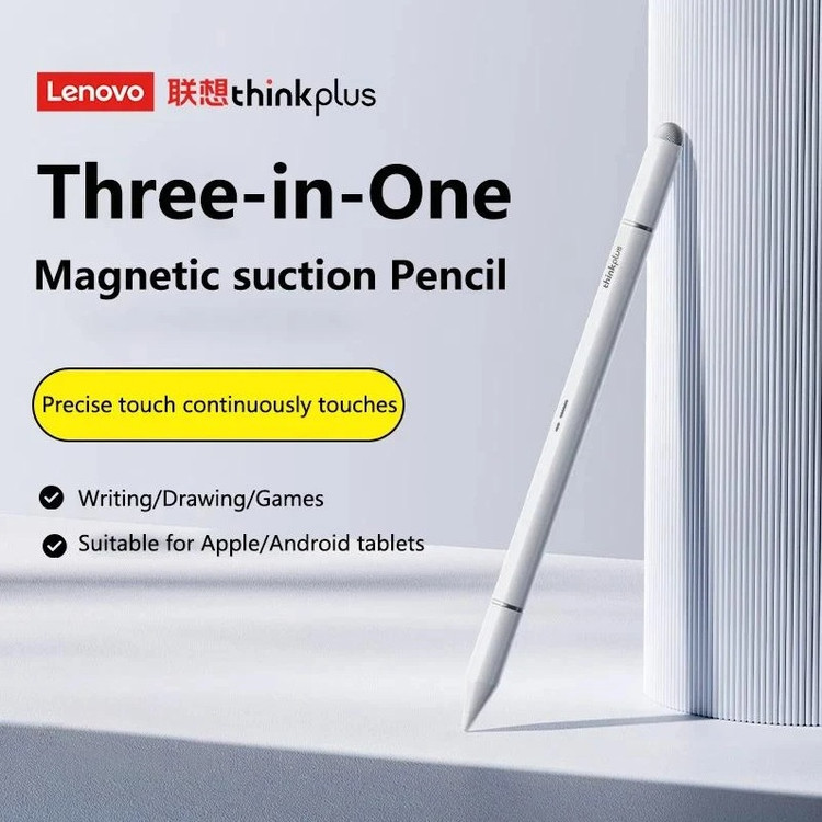 قلم لمسی لنوو 3 در 1 آلومینیوم بدون باتری مدل ThinkPlus BP28
